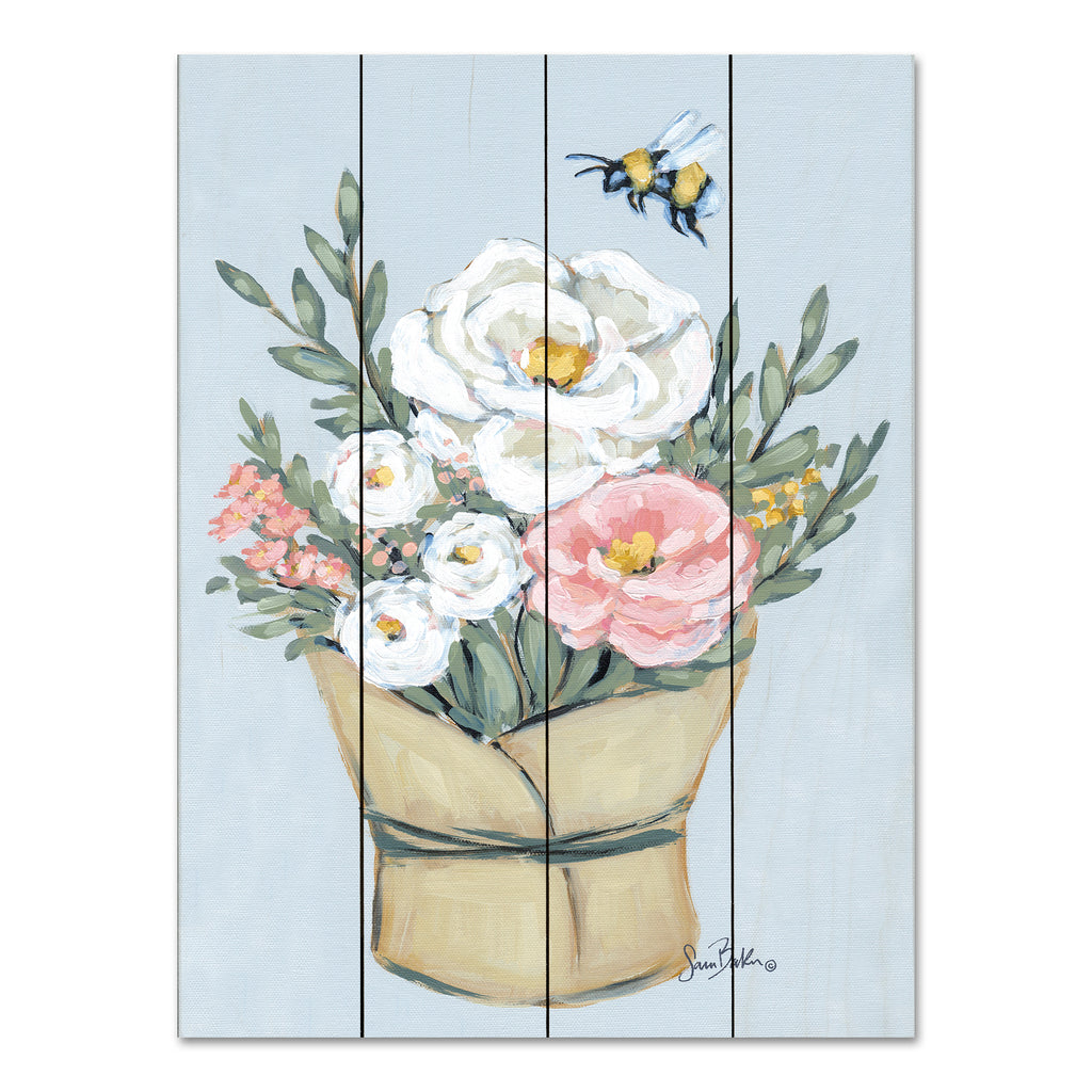 Sara Baker BAKE239PAL - BAKE239PAL - Bumblebee Bouquet    - 12x16  from Penny Lane