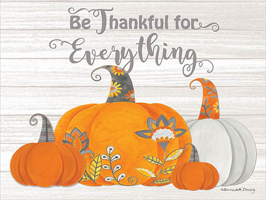 Bernadette Deming BER1229 - Be Thankful for Everything - Pumpkins, Patterns, Autumn, Harvest, Thankful from Penny Lane Publishing