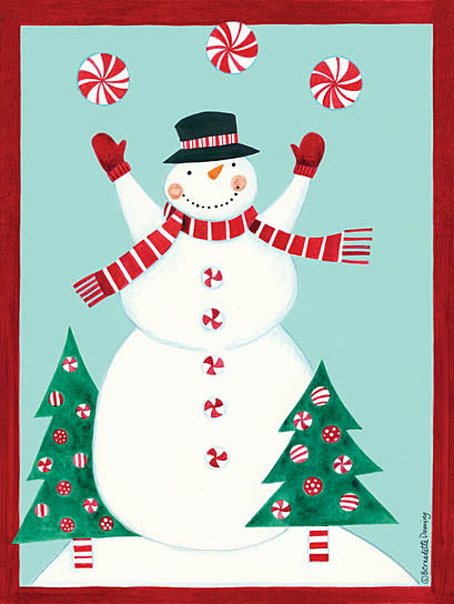 Bernadette Deming BER1251 - Candy Snowman - Snowman, Candy, Trees, Snow from Penny Lane Publishing