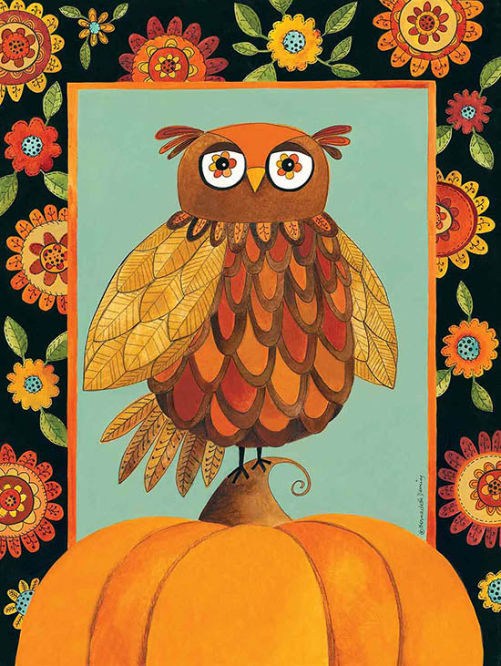 Bernadette Deming Licensing BER1362 - BER1362 - Fancy Owl and Pumpkin - 0  from Penny Lane