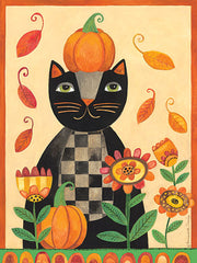 BER1452LIC - Black Cat and Pumpkins - 0