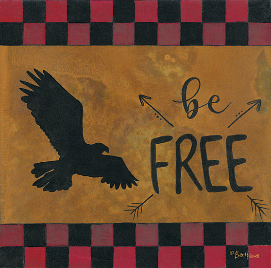 Britt Hallowell BHAR448 - Be Free - Free, Arrows, Eagle, Plaid from Penny Lane Publishing