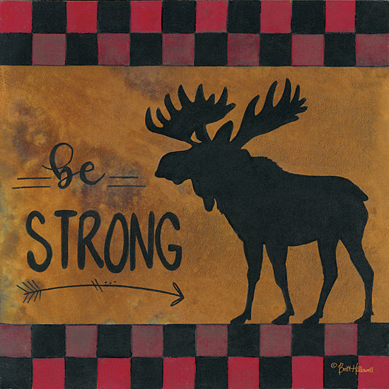 Britt Hallowell BHAR449 - Be Strong - Strong, Moose, Plaid from Penny Lane Publishing