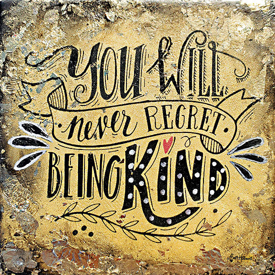 Britt Hallowell BHAR554 - BHAR554 - Being Kind - 12x12 Being Kind, Motivational, Gold, Abstract, Signs from Penny Lane