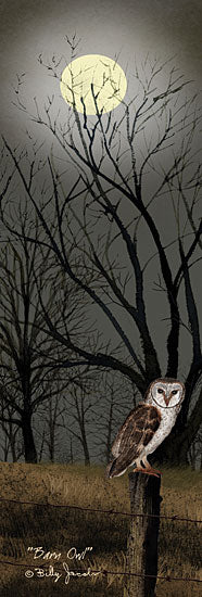 Billy Jacobs BJ1073 - Barn Owl - Moon, Owl, Trees, Night, Field from Penny Lane Publishing