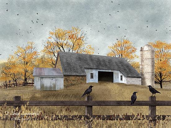 Billy Jacobs BJ1095 - A Casual Conversation - Barn, Farm, Birds, Fence, Autumn from Penny Lane Publishing