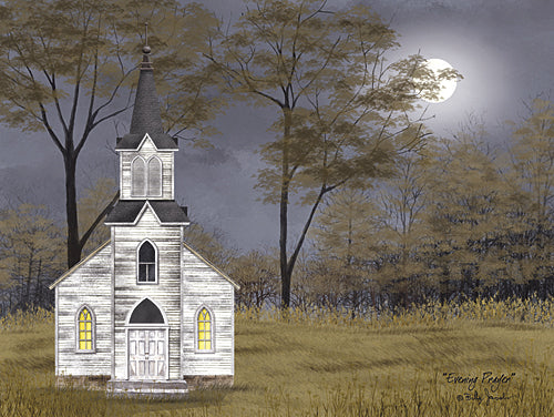 Billy Jacobs BJ1122 - Evening Prayer - Church, Evening, Moon, Landscape, Religious from Penny Lane Publishing