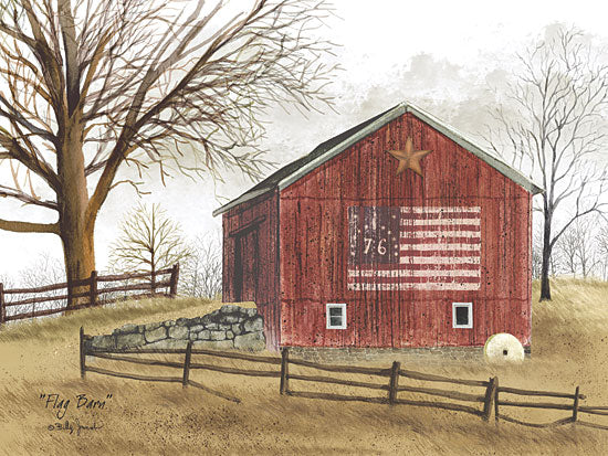 Billy Jacobs BJ112 - Flag Barn - Barn, American Flag, Farm, Barn Star from Penny Lane Publishing