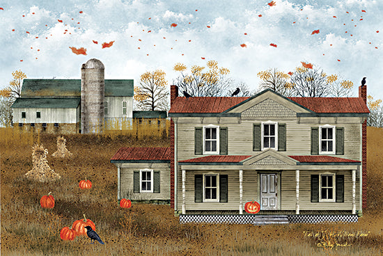 Billy Jacobs BJ1273 - BJ1273 - Fall at J.H. Williams Farm - 18x12 Autumn, Farm, Barn, House, Homestead, Pumpkins, Crows, Haystacks, Leaves, Seasons, Harvest from Penny Lane