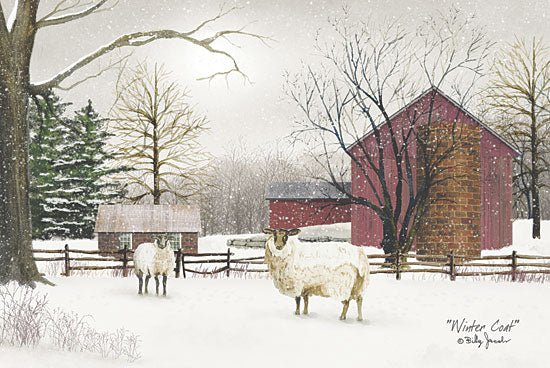 Billy Jacobs BJ185 - Winter Coat - Sheep, Barn, Snow, Farm from Penny Lane Publishing