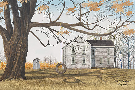Billy Jacobs BJ216A - The Old Farmhouse - Tire Swing, House, Autumn from Penny Lane Publishing