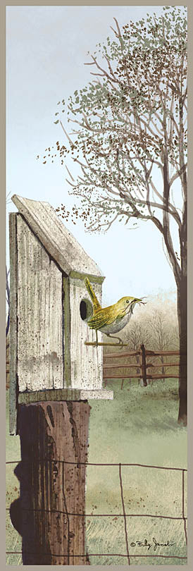 Billy Jacobs BJ403 - BJ403 - Wren  - 6x18 Wren, Bird, Birdhouse, Fence, Tree, Spring, Folk Art from Penny Lane