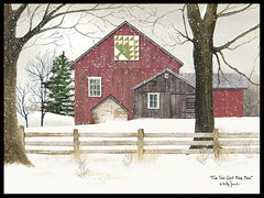 BJ451A - Pine Tree Quilt Block Barn - 16x12