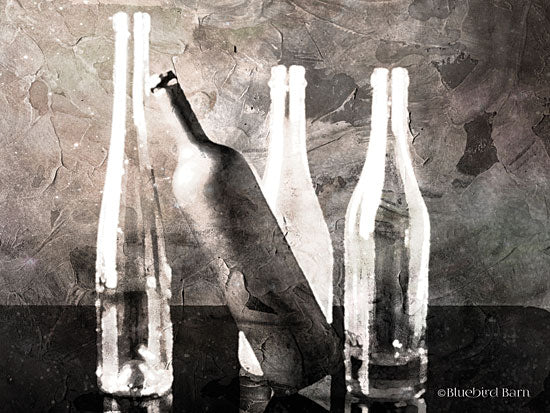 Bluebird Barn BLUE179 - Moody Grey Bottles Still Life - 16x12 Glassware, Still Life, Black & White, Modern from Penny Lane
