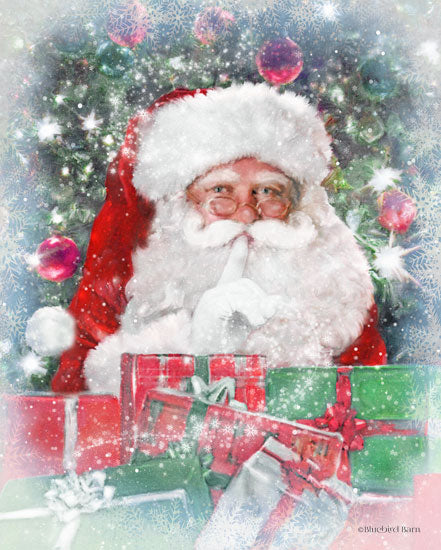 Bluebird Barn BLUE213 - Snowy Secret Santa - 12x16 Santa Claus, Holidays, Presents, Christmas Tree, Ornaments from Penny Lane