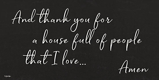 Susie Boyer BOY547 - BOY547 - Houseful of People - 18x9 Thankful, Family, Love, Prayer, Black & White Signs from Penny Lane