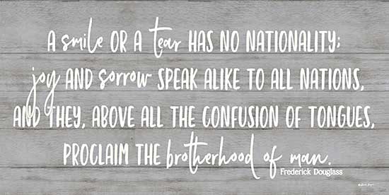 Susie Boyer BOY551 - BOY551 - A Smile or a Tear - 18x9 Brotherhood of Man, Motivational, Frederick Douglas, Quote, Signs from Penny Lane