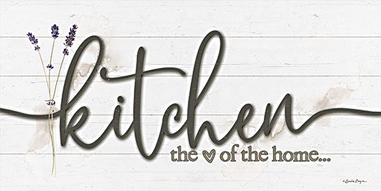 Susie Boyer BOY575 - BOY575 - Kitchen - the Heart of the Home - 18x9 Kitchen, Heart of the Home, Lavender, Herb, Wood Background, Calligraphy, Signs from Penny Lane