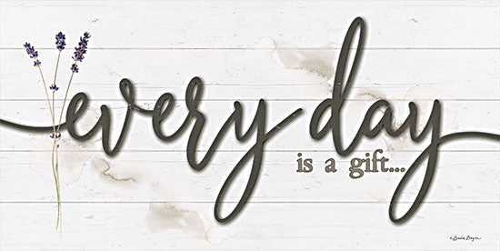 Susie Boyer BOY576 - BOY576 - Every Day is a Gift - 18x9 Every Day is a Gift, Lavender, Herb, Calligraphy, Wood Background, Signs from Penny Lane