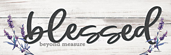 Susie Boyer BOY596A - BOY596A - Blessed Beyond Measure - 36x12 Blessed, Beyond Measure, Lavender, Calligraphy, Signs from Penny Lane