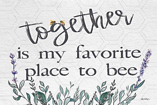 Susie Boyer BOY615 - BOY615 - Together is My Favorite Place - 18x12 Together is My Favorite Place to Be, Bees, Lavender, Whimsical, Typography, Signs from Penny Lane