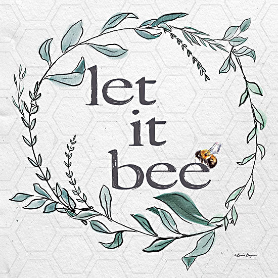Susie Boyer BOY618 - BOY618 - Let It Bee - 12x12 Let It Be, Bees, Wreath, Greenery, Honeycomb, Signs from Penny Lane