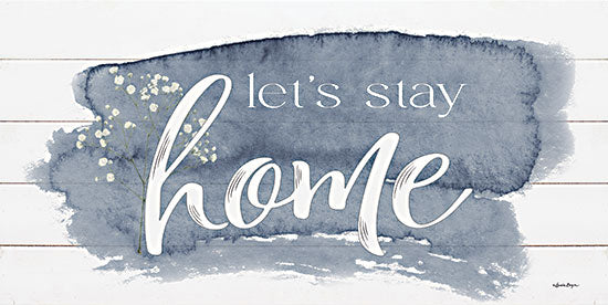 Susie Boyer BOY636 - BOY636 - Let's Stay Home - 18x9 Let's Stay Home, Home, Typography, Signs, Gray Tones, Wood Background from Penny Lane