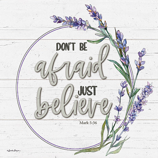 Susie Boyer BOY676 - BOY676 - Don't Be Afraid - 12x12 Fear Not for I have Redeemed You, Bible Verse, Deuteronomy, Lavender, Herbs, Motivational, Typography, Signs from Penny Lane