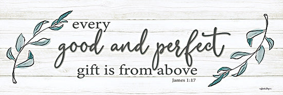 Susie Boyer BOY679A - BOY679A - Every Good and Perfect Gift - 36x12 Every Good and Perfect Gift, Bible Verse, James, Religious, Greenery, Typography, Signs from Penny Lane