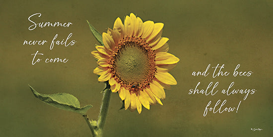 Susie Boyer BOY734 - BOY734 - Summer Never Fails to Come - 18x9 Sunflower, Summer, Typography, Signs, Photography, Flowers, Bees from Penny Lane