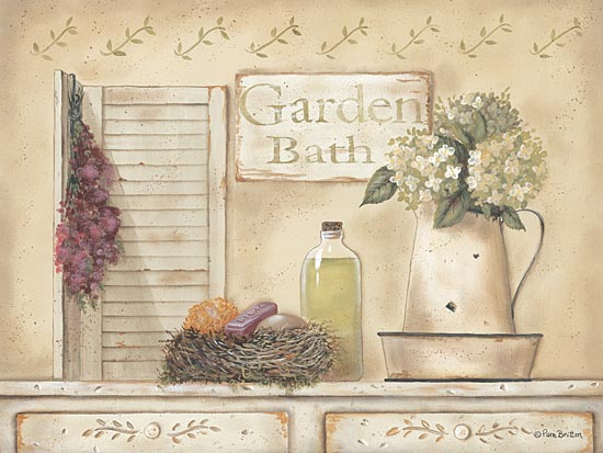 Pam Britton BR269 - Garden Bath - Dried Flowers, Pitcher, Garden Bath from Penny Lane Publishing