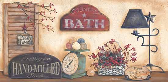 Pam Britton BR326 - Country Bath - Bath, Scale, Flowers, Lamp, Signs from Penny Lane Publishing