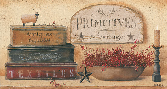 Pam Britton BR343 - Primitives & Vintage - Boxes, Candle, Signs, Berries from Penny Lane Publishing