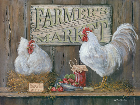 Pam Britton BR387 - Farmer's Market - Rooster, Chickens, Jam, Strawberry, Farmer's Market from Penny Lane Publishing