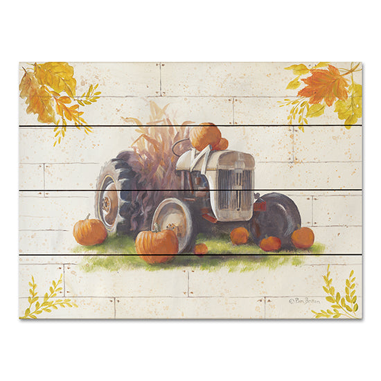 Pam Britton BR539PAL - BR539PAL - Harvest Tractor - 16x12 Tractor, Pumpkins, Leaves, Fall, Harvest, Autumn from Penny Lane