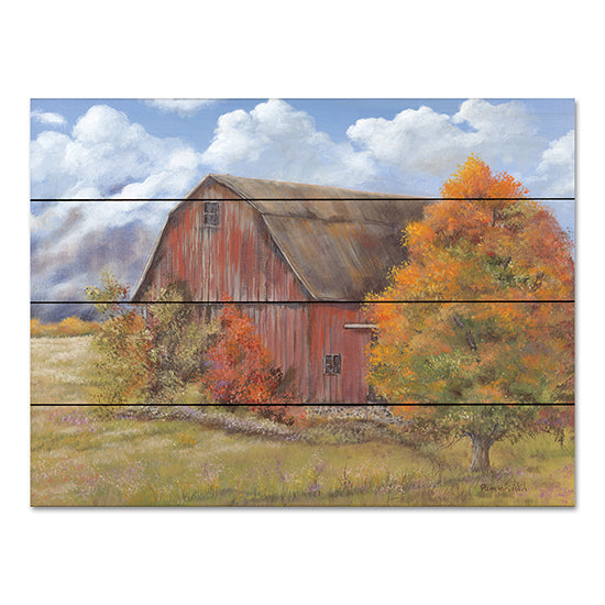 Pam Britton BR540PAL - BR540PAL - Autumn Barn - 16x12 Barn, Farm, Landscape, Trees, Fall, Autumn, Harvest from Penny Lane