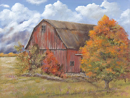Pam Britton BR540 - BR540 - Autumn Barn - 16x12 Barn, Farm, Landscape, Trees, Fall, Autumn, Harvest from Penny Lane