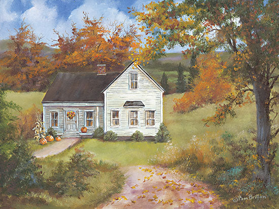 Pam Britton BR541 - BR541 - Fall in the Country - 16x12 Fall, Autumn, Home, House, Road, Landscape, Fall Decorations from Penny Lane