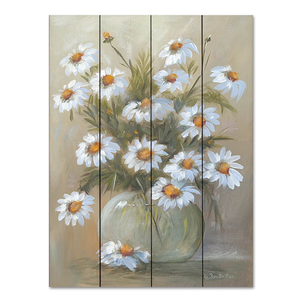 Pam Britton BR545PAL - BR545PAL - Bowl of Daisies - 12x16 Daisies, Flowers, Vase, Bouquet, Spring from Penny Lane