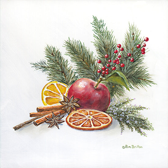 Pam Britton BR613 - BR613 - Citrus Christmas - 12x12 Christmas, Holidays, Still Life, Citrus, Apple, Pine Spring, Berries, Cinnamon, Anise, Kitchen from Penny Lane