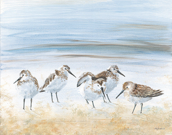 Pam Britton BR626 - BR626 - Sandpipers on the Shore - 16x12 Coastal, Birds, Sandpipers, Landscape, Ocean, Beach, Sand from Penny Lane