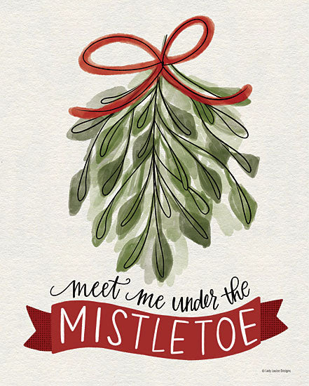 Kyra Brown BRO100 - BRO100 - Under the Mistletoe - 12x16 Under the Mistletoe, Mistletoe, Banner, Holidays, Christmas from Penny Lane