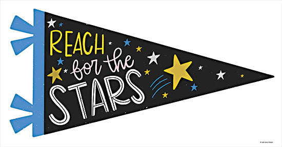 Kyra Brown BRO128 - BRO128 - Reach for the Stars Pennant - 18x9 Reach for the Stars, Pennant, Tween, Motivational, Signs from Penny Lane