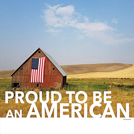Kyra Brown BRO133 - BRO133 - Proud American - 12x12 Proud to Be an American, Farm, American Flag, Barn, Photography, Patriotic from Penny Lane