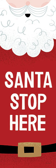 Lady Louise Designs BRO173 - BRO173 - Santa Stop Here - 12x36 Santa Stop Here, Santa Claus, Holidays, Christmas, Signs from Penny Lane