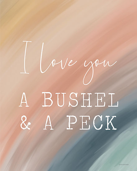 Lady Louise Designs BRO184 - BRO184 - Rainbow I Love You a Bushel & a Peck - 12x16 I Love You, a Bushel & a Peck, Rainbow, A Lot of Love, 70s, Retro, Signs from Penny Lane