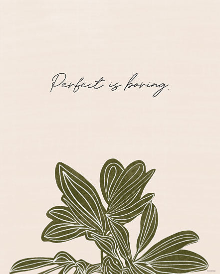 Lady Louise Designs BRO188 - BRO188 - Perfect is Boring    - 12x16 Perfect is boring, Plant, House Plant, Signs, Typography from Penny Lane