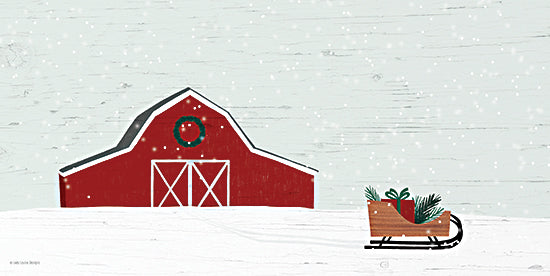 Lady Louise Designs BRO234 - BRO234 - Christmas Barn - 18x9 Christmas Barn, Barn, Sleigh, Winter, Christmas Holidays from Penny Lane