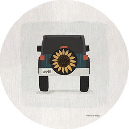Lady Louise Designs BRO289RP - BRO289RP - Sunflower Jeep - 18x18  from Penny Lane