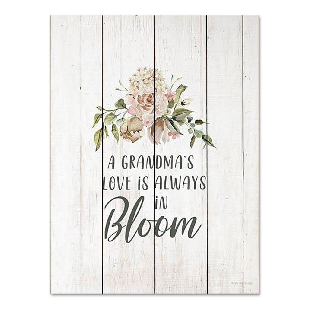 Lady Louise Designs BRO301PAL - BRO301PAL - Grandma's Love - 12x16 Inspirational, Family, Grandma, Love, Typography, Signs, Textual Art, Flowers, Swag, Love is Always in Bloom from Penny Lane